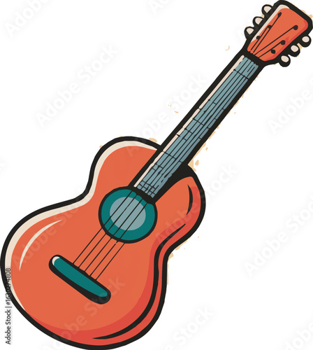 acoustic guitar vector illustration
