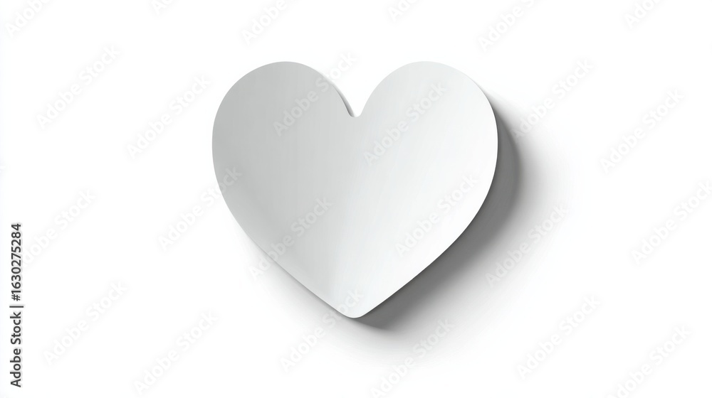 Obraz premium Heart-Shaped Mirror on White Background for Home Decoration