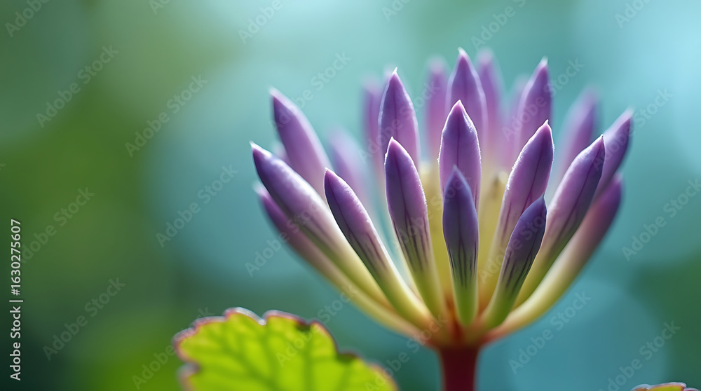 Close-up of a purple water lily bud with sunlight highlighting its petals macro Close-up of a purple water lily bud with sunlight highlighting its petals macro