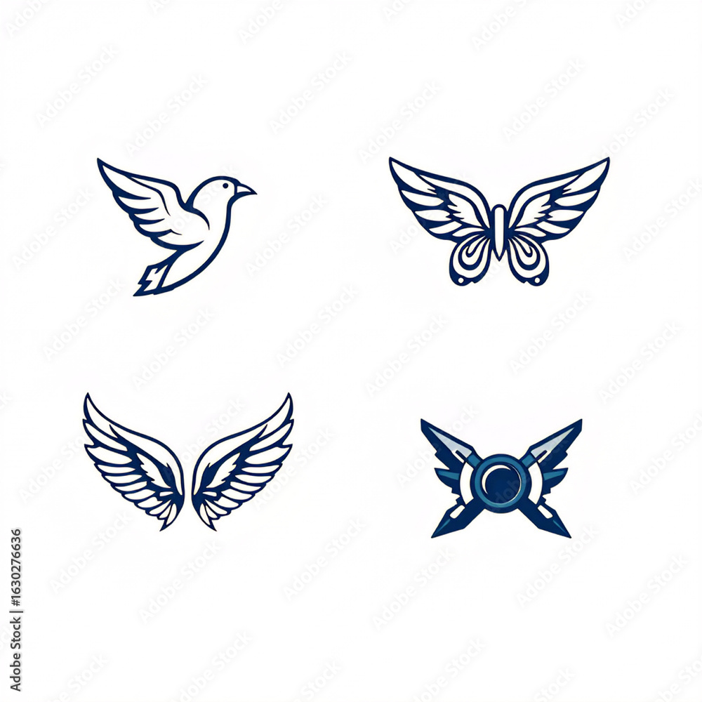 Obraz premium set of vector wings