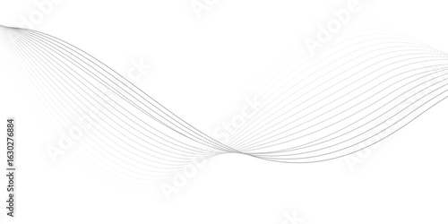 Minimal Abstract grey Wave Design with Smooth Flowing Lines and Gradient Curves – Perfect for UI Design, Presentations, and Branding Templates
