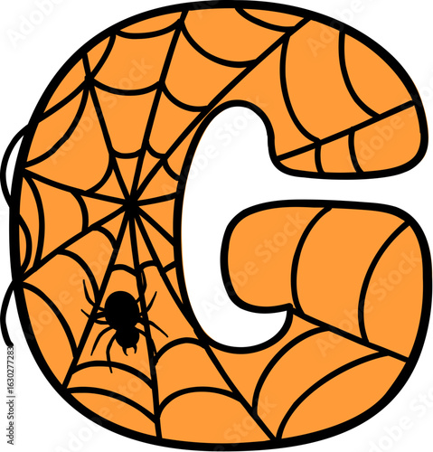 Spider Web Style Letter G