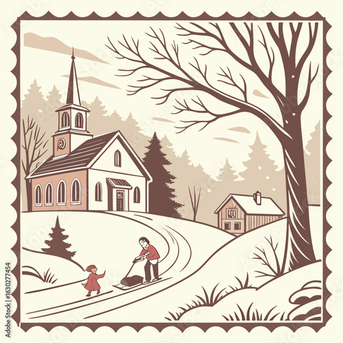 vector illustration of a christmas tree winter vibes, snowy day, cozy winter, winter wonderland, frosty mornings, snowflakes, winter style, holiday season, cold weather, snow aesthetic, hot chocolate,
