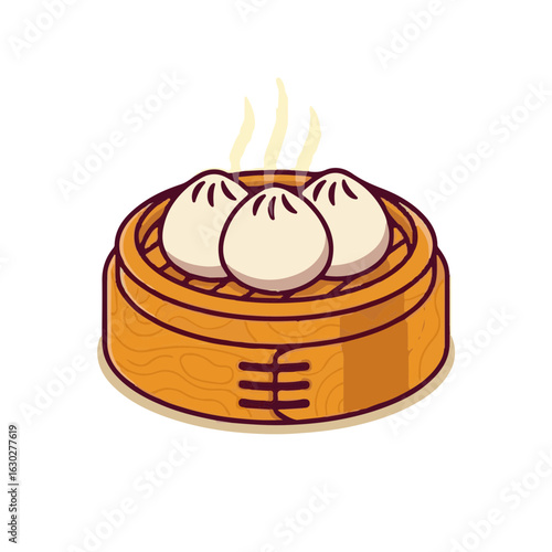 vector illustration of dumpling