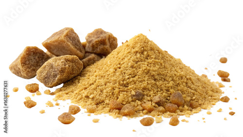 pile of Asafoetida spices isolated on or Transparent background