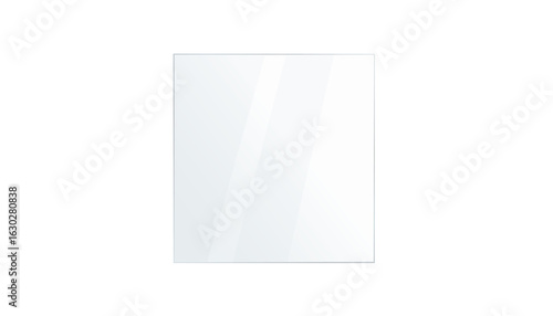 PNG mirror reflection with glossy glass surface, bright frame, transparent background, light glare, modern panel design, shiny display and isolated rectangular texture

