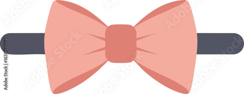 Pink Baby Bow Headband Flat Vector Design