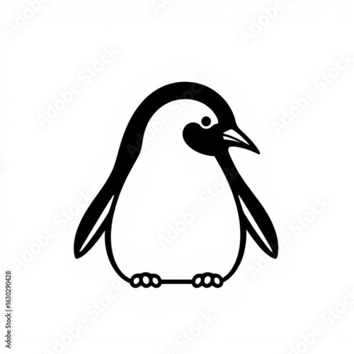 Black Penguin Animal Icon