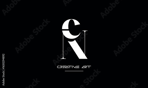 NC, CN, N, C abstract letters logo monogram