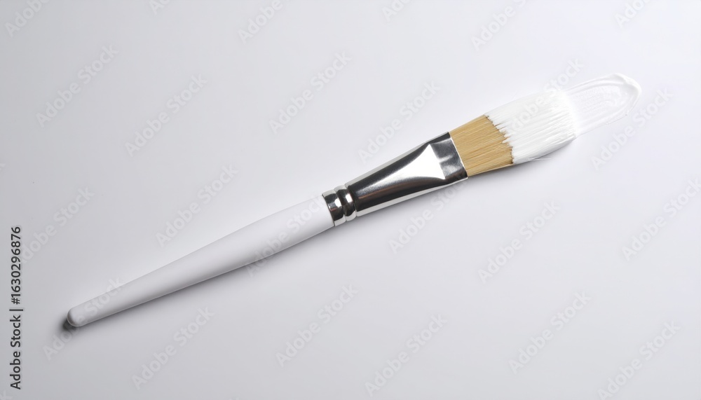 Naklejka premium White Paintbrush On White Background