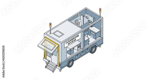 Mobile cleanroom access trailer for pharmaceutical and scientific use