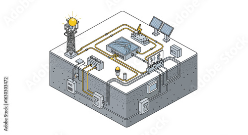 Geothermal Energy System Diagram Renewable Power Source
