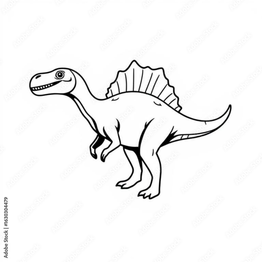 Fototapeta premium Black Pliosaur Animal Icon