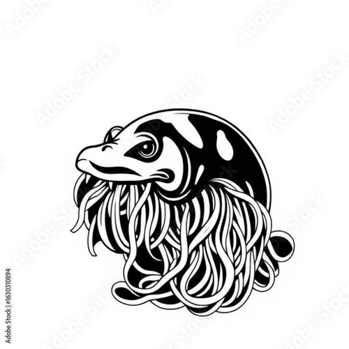 Pacific Spaghetti Eel Illustration