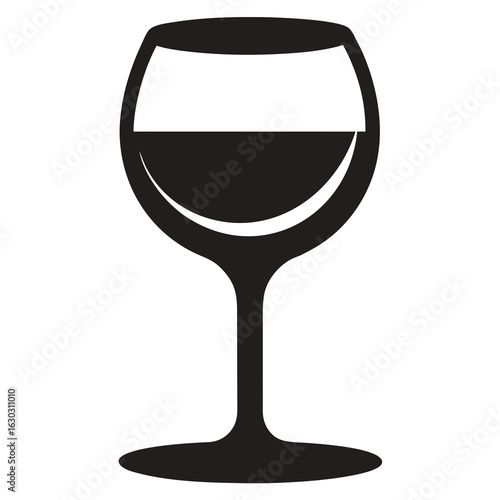 Wine Glass silhouette vector 