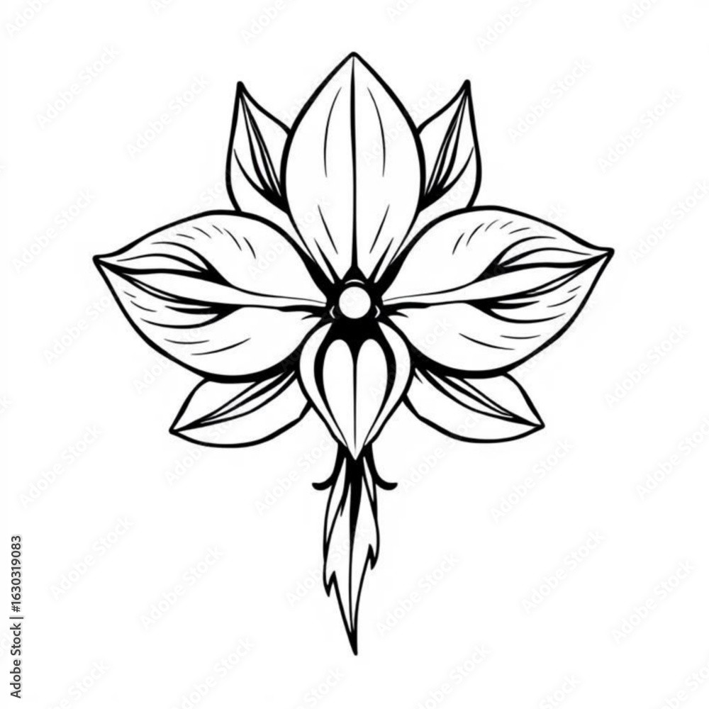 Obraz premium Peruvian Inca Orchid Animal Icon