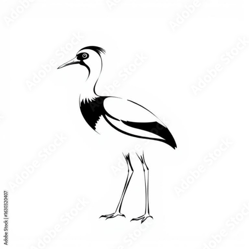 Pheasant-Tailed Jacana Animal Illustration