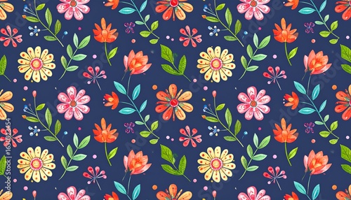 Wallpaper Mural Floral pattern design, repeating Torontodigital.ca
