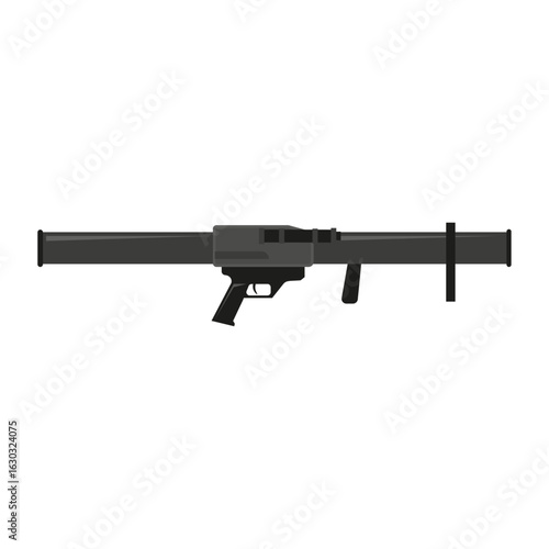 Shoulder-fired anti-tank rocket launcher military weapon vectors