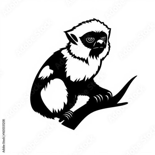 Pied Tamarin Animal Icon