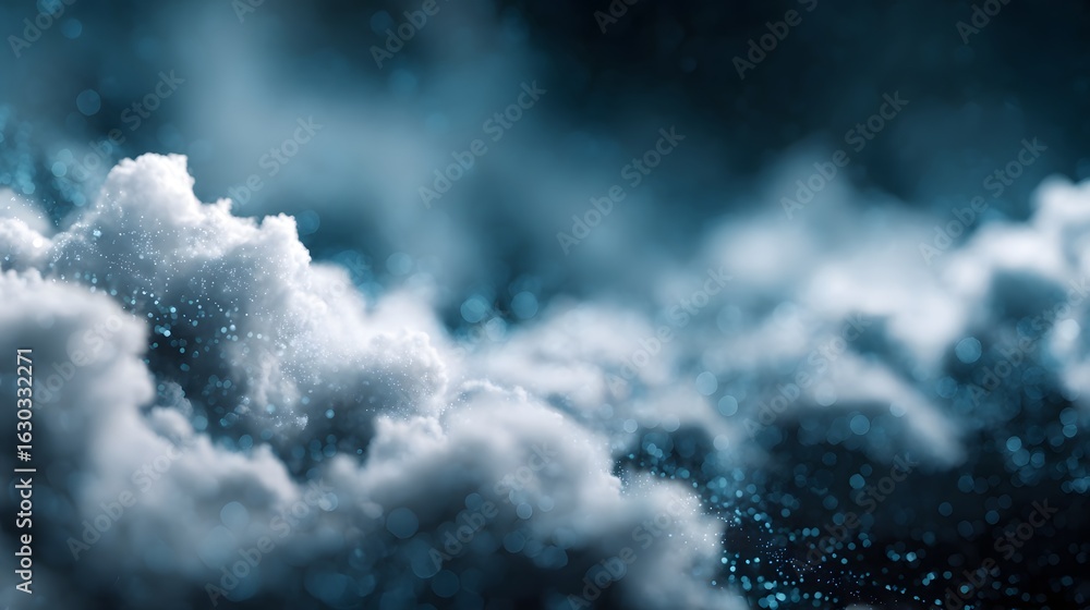 Obraz premium Flowing digital data in a dynamic cloud like environment