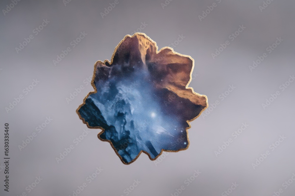 Obraz premium Captivating cosmic landscape showcasing celestial bodies in a mesmerizing texture hovering against a blurred background creating an ethereal visual dimension captured with clarity
