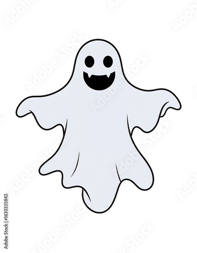 Cute cartoon ghost illustration