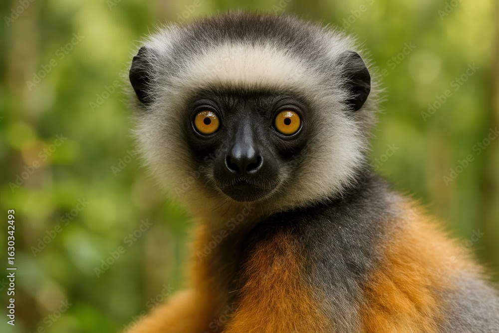 Obraz premium A Lemur's Encounter with the Camera