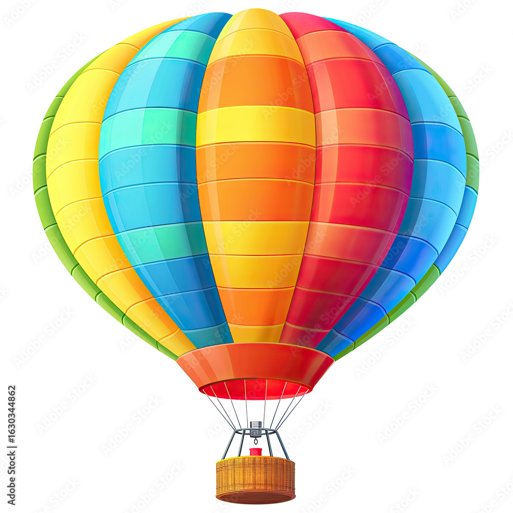 Naklejka premium Colorful hot air balloon graphic