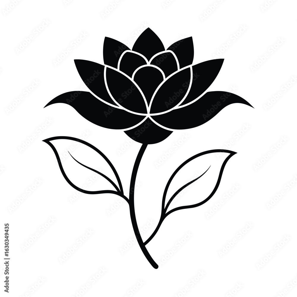 Fototapeta premium delicate-floral-outline---single-line-flower-vecto.eps