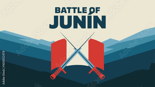Battle of Junín Sword and Flag Independence Victory Peru