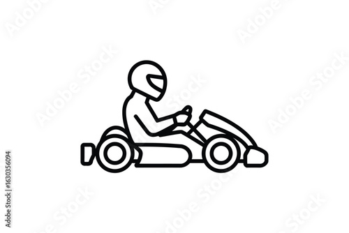 Go kart racer icon