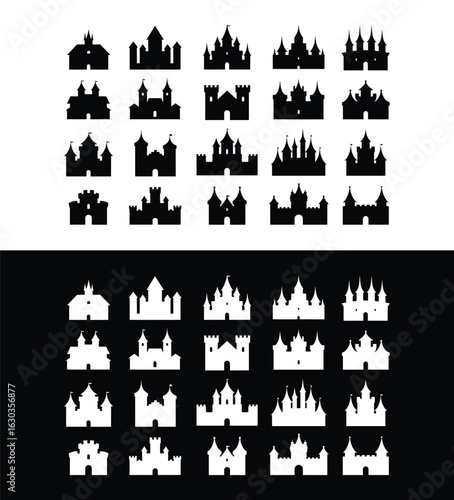 Castle silhouettes collection