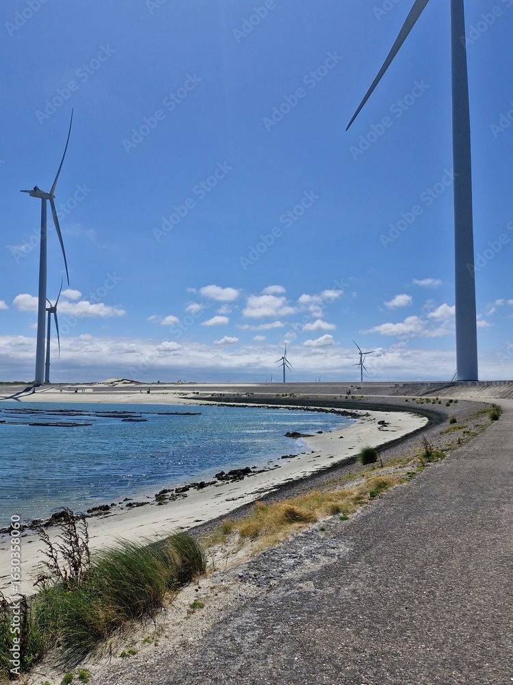 Fototapeta premium wind turbines in the sea