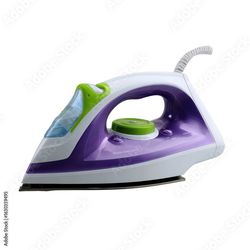 Electric iron isoleted on transparent background .