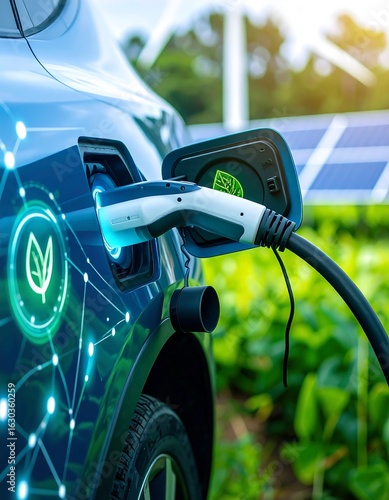 Electric vehicle charging in a sustainable field