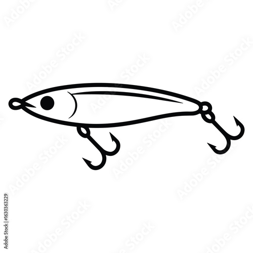 Illustration of fishing lure isolated on white background