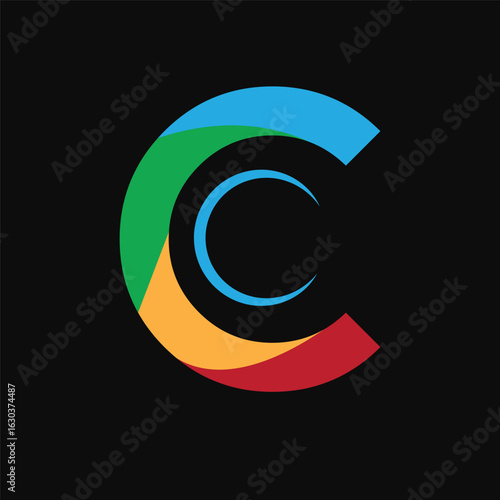 C or CC Letter Mark Logo design