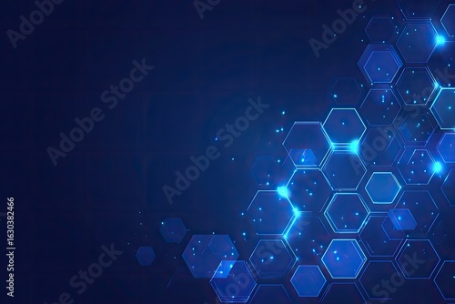 Abstract hexagonal tech background