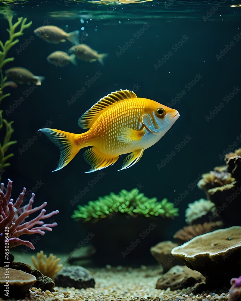 fish in aquarium fish in aquarium