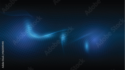 Abstract Blue Technology Fog Background - Minimal Light Effect