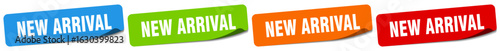 new arrival sticker. new arrival sticker set on white background