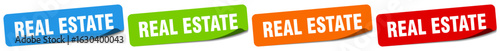 real estate sticker. real estate sticker set on white background