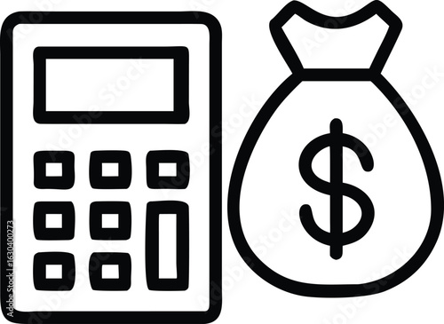 Calculate your wealth with this professional money management and finance icon, great for illustrating earnings and success