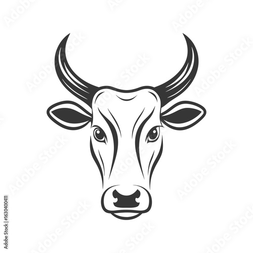 vector of cow head design