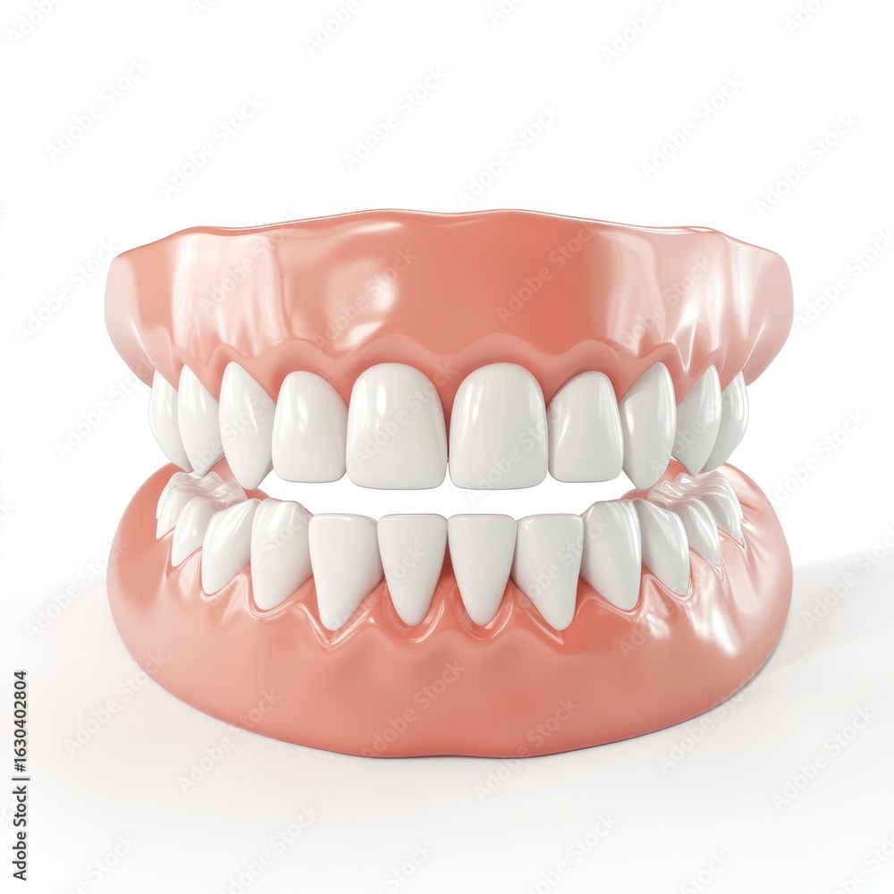 Obraz premium One white teeth tooth illustration replacement.