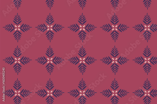 Ethnic tribal Aztec Purple  background. Seamless tribal pattern, folk floral motif , tradition geometric Aztec ornament. Traditional design