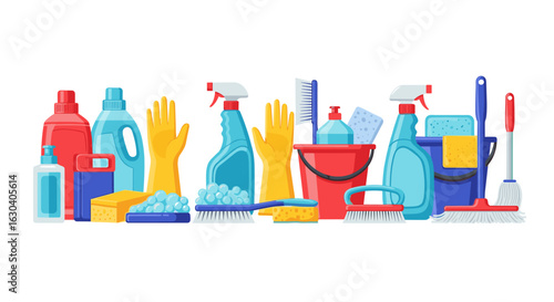 Essential home cleaning supplies for a sparkling and hygienic living space