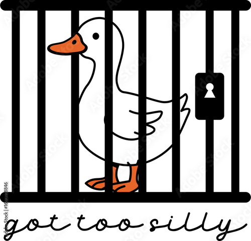 Got Too Silly Goose Funny Goose T-shirt Design