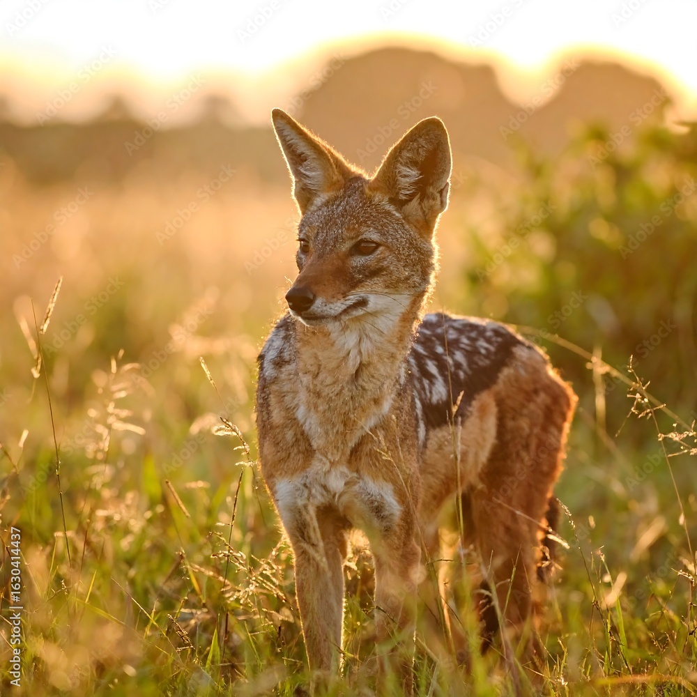 African wild dog in golden light (1) African wild dog in golden light (1)